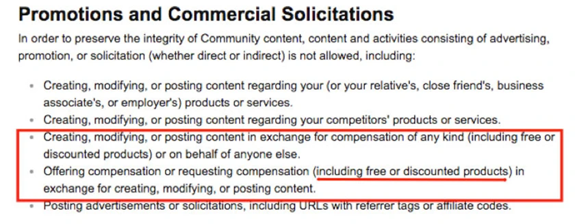 Amazon review policy update