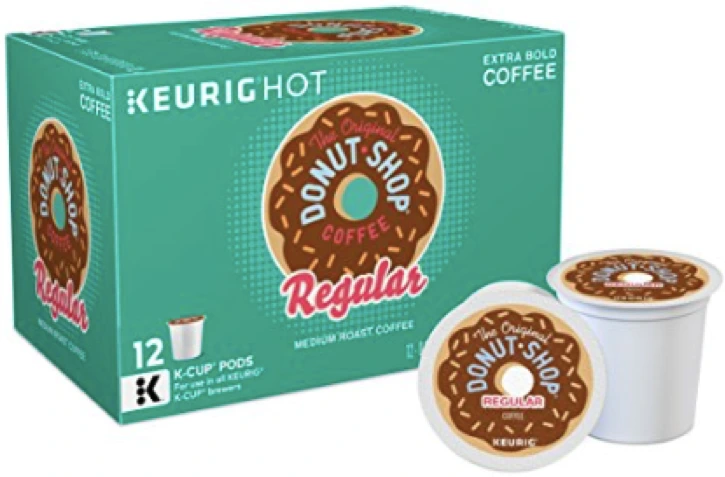 The Original Donut Shop Regular Keurig Single-Serve K-Cup Pods, Medium Roast Coffee, 12 c, Pack of 6