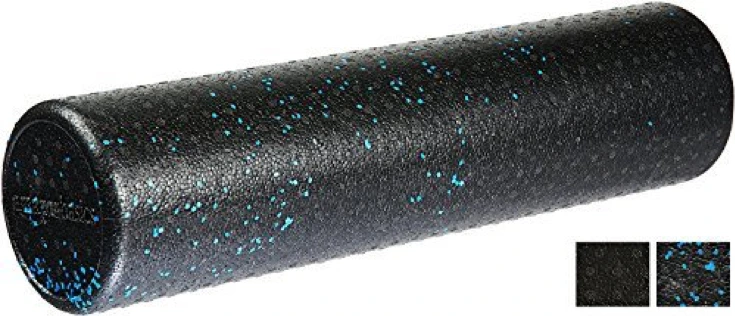 AmazonBasics High-Density Blue Speckled Round Foam Roller – 24-inches