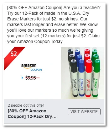amazon coupon deal Facebook