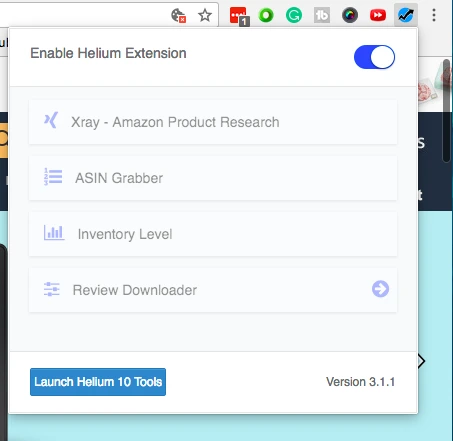 helium 10 chrome extension