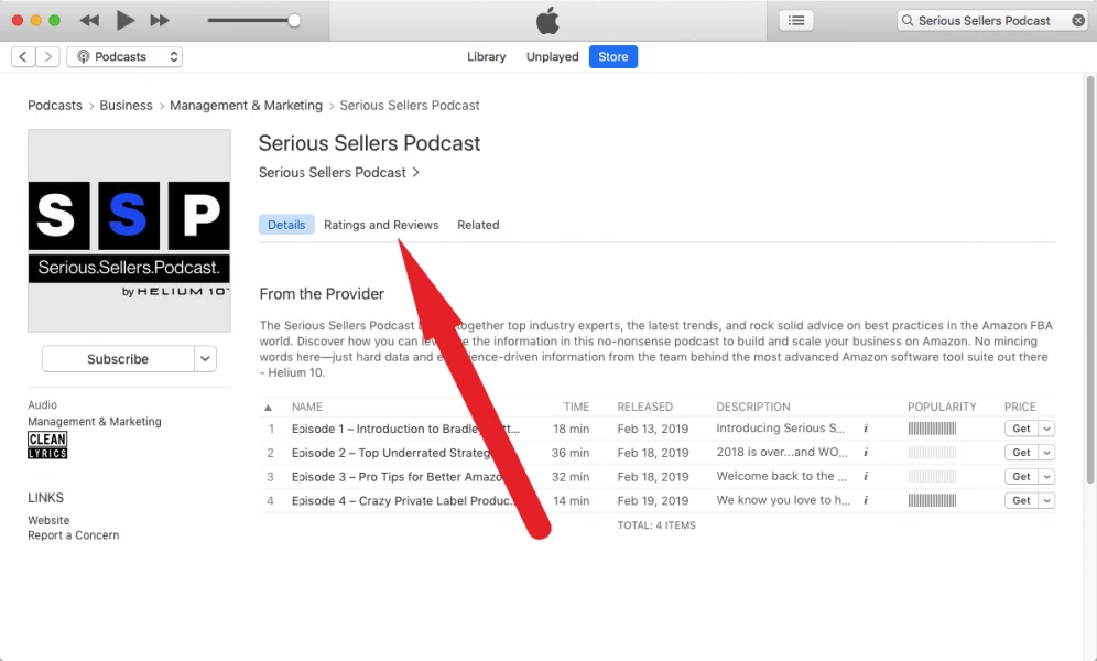 itunes ratings and review
