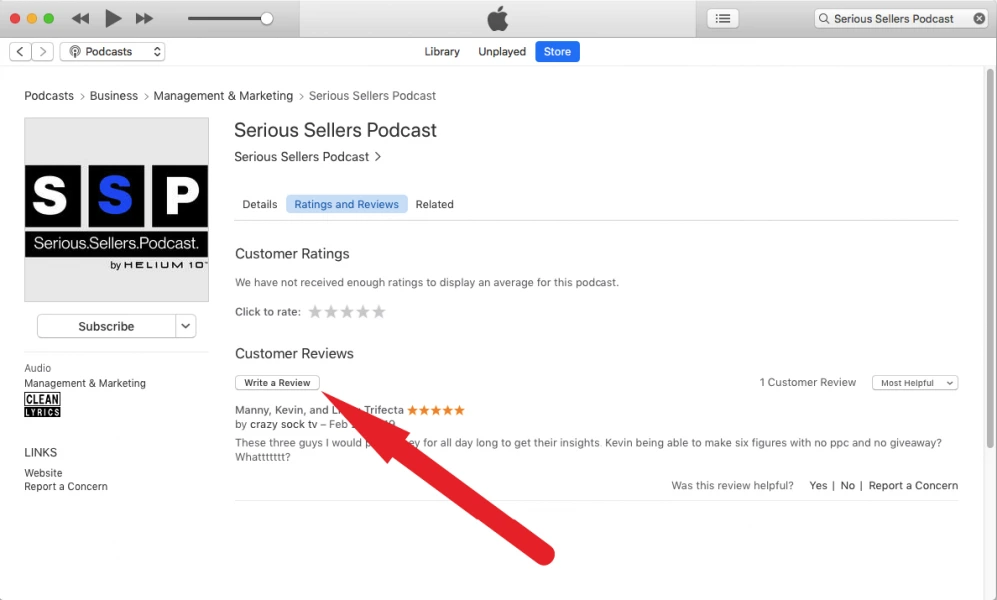 Serious Seller Podcast Review