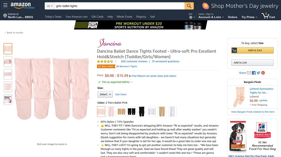 Screenshot of an Amazon listing showing how the Amazon algorithm works