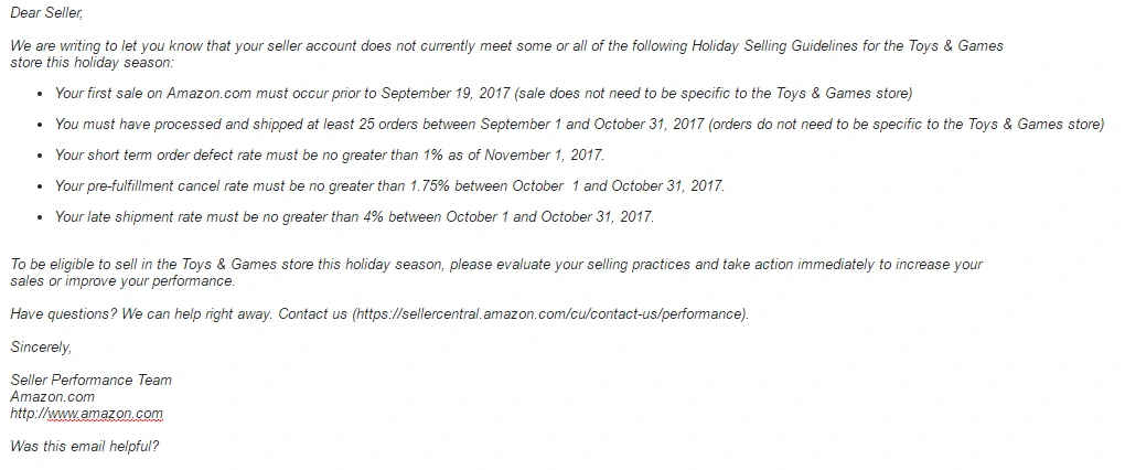 new amazon seller restrictions