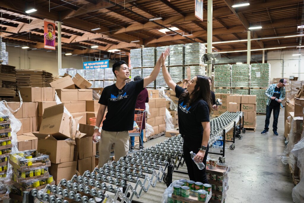 helium 10 member at volunteer event
