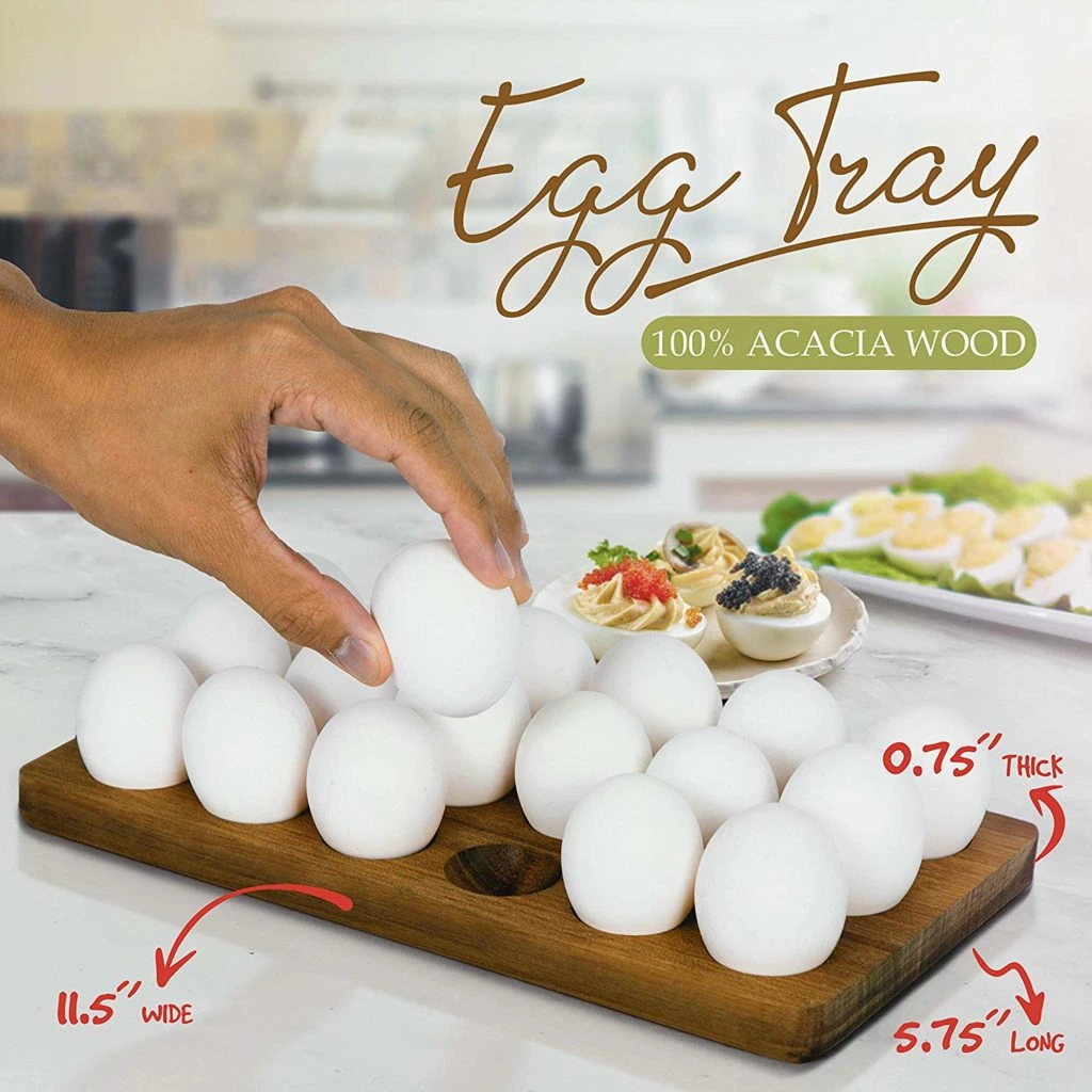 wooden egg tray