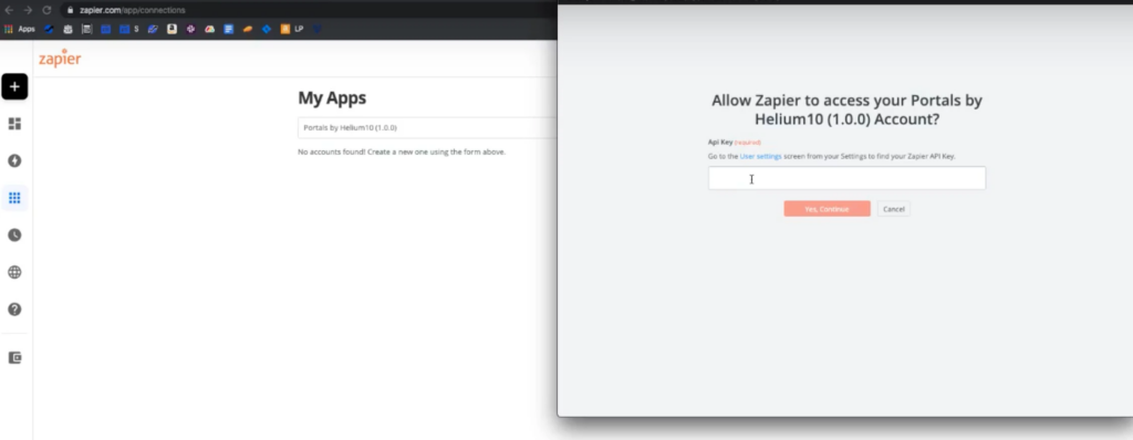 Integration of Zapier with portals