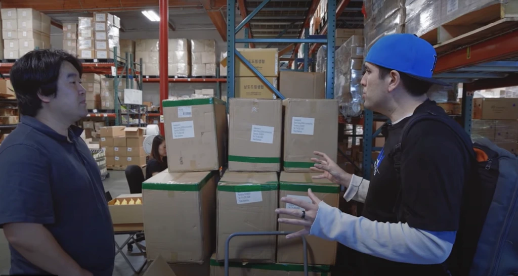 Bradly Sutton at a 3PL warehouse in Torrance, California 