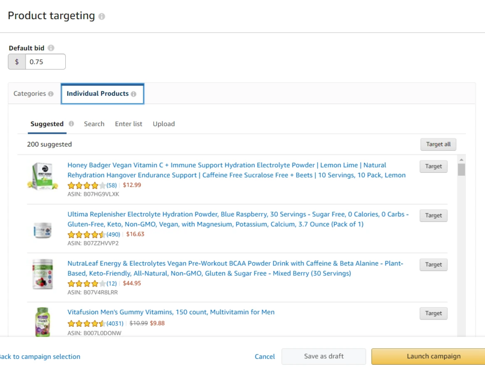 Amazon Product Targeting | Helium 10