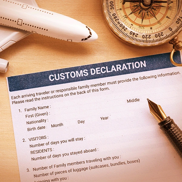 customs declaration form 