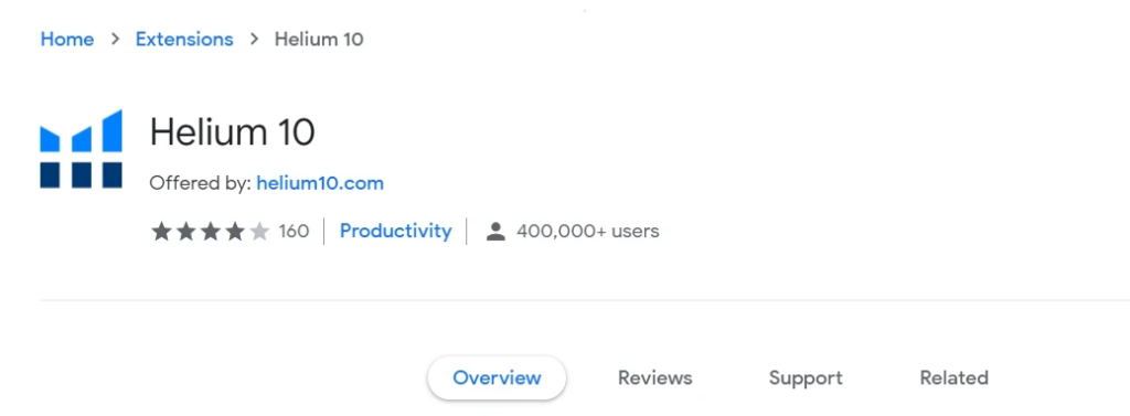 Helium 10 Chrome Extension