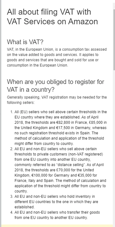 vat service on amazon