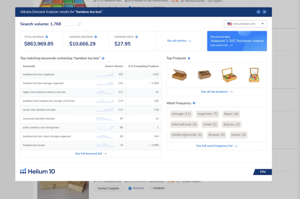 Alibaba demand analyzer