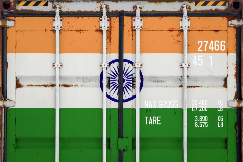 freight container with India flag design