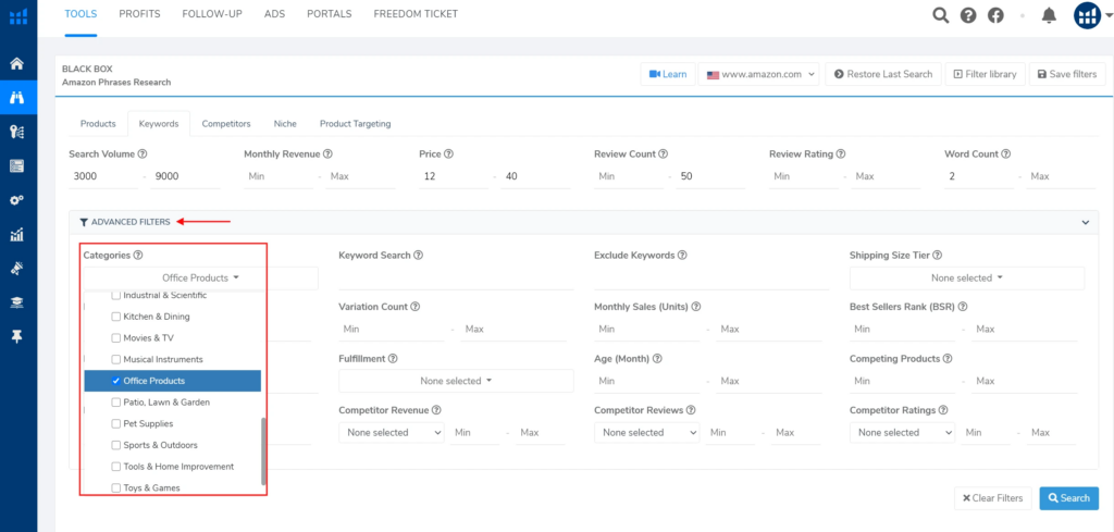 amazon product research tool