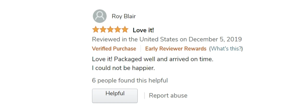 Early Review from Amazon