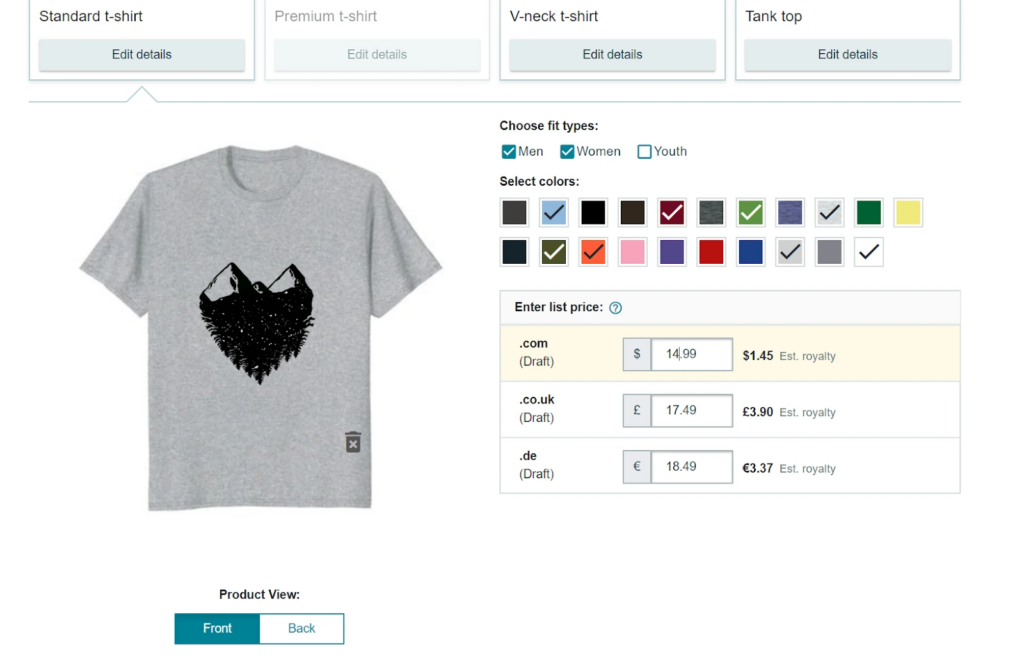 merch by amazon additional information