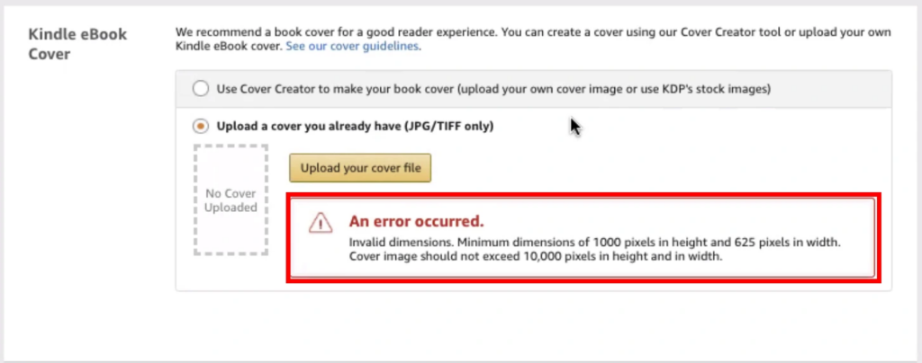 Helium 10 ebook cover creator screenshot setup