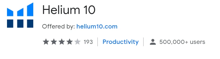 helium 10 chrome extension