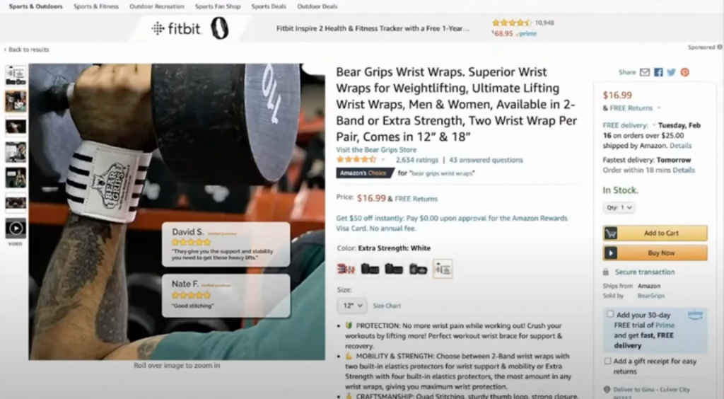 amazon product listing