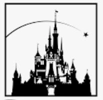Disney image only logo mark of a stylized castle