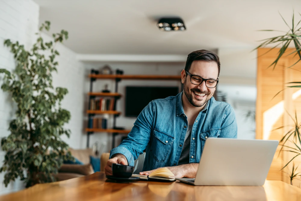 man securing his passive income through Amazon