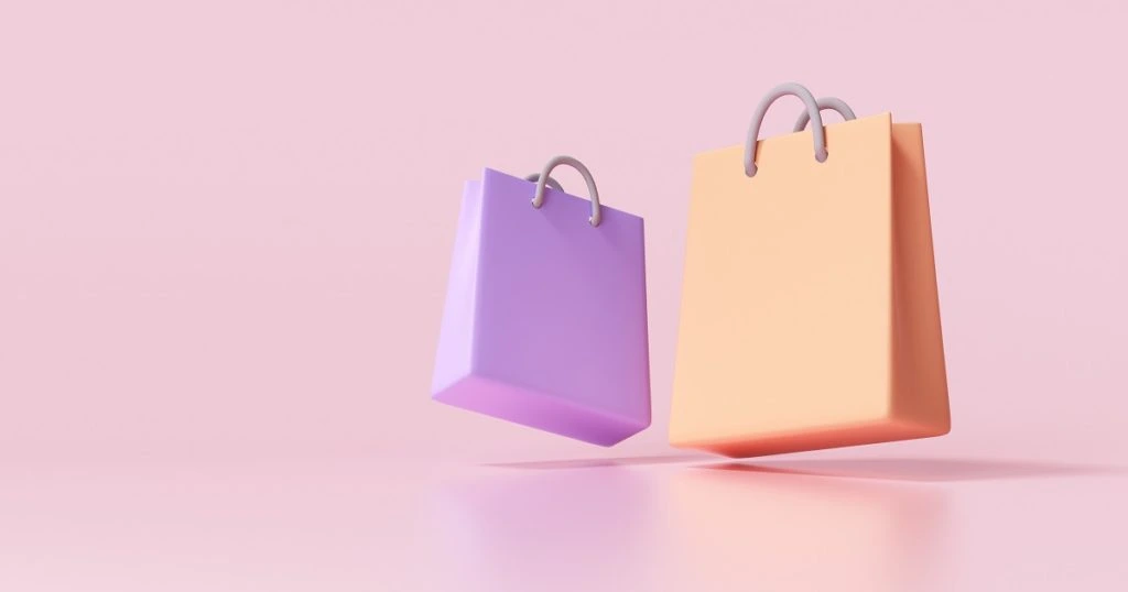 3D render of shopping bags