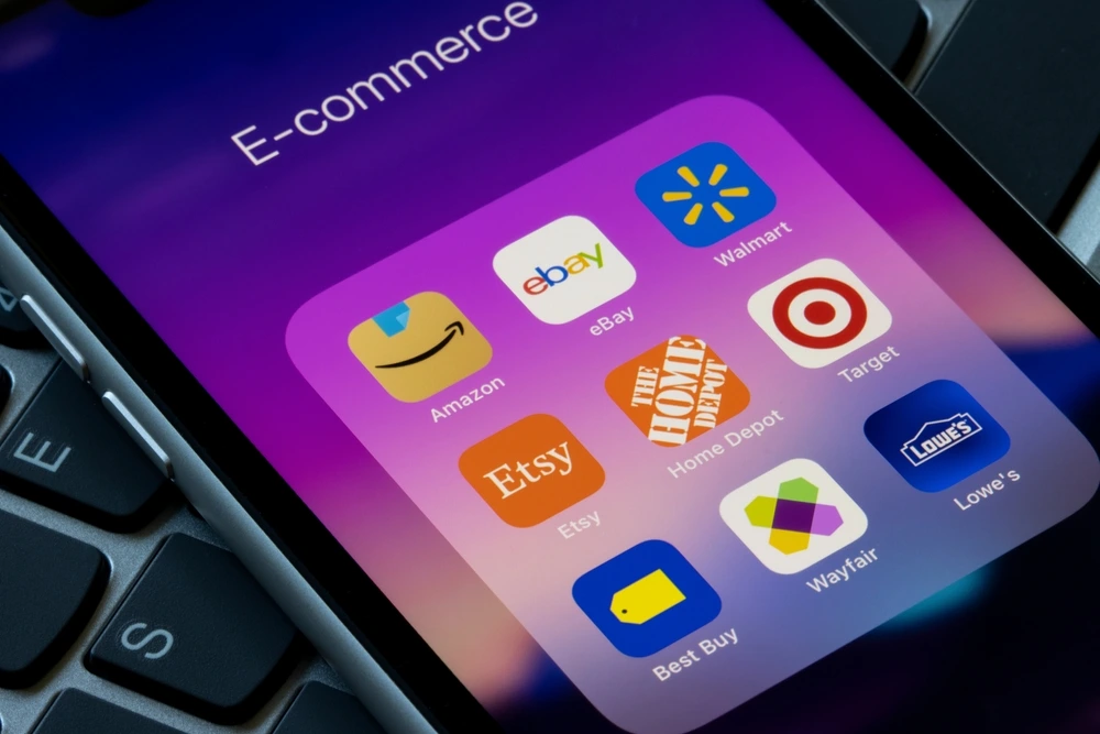 E-commerce phone screen