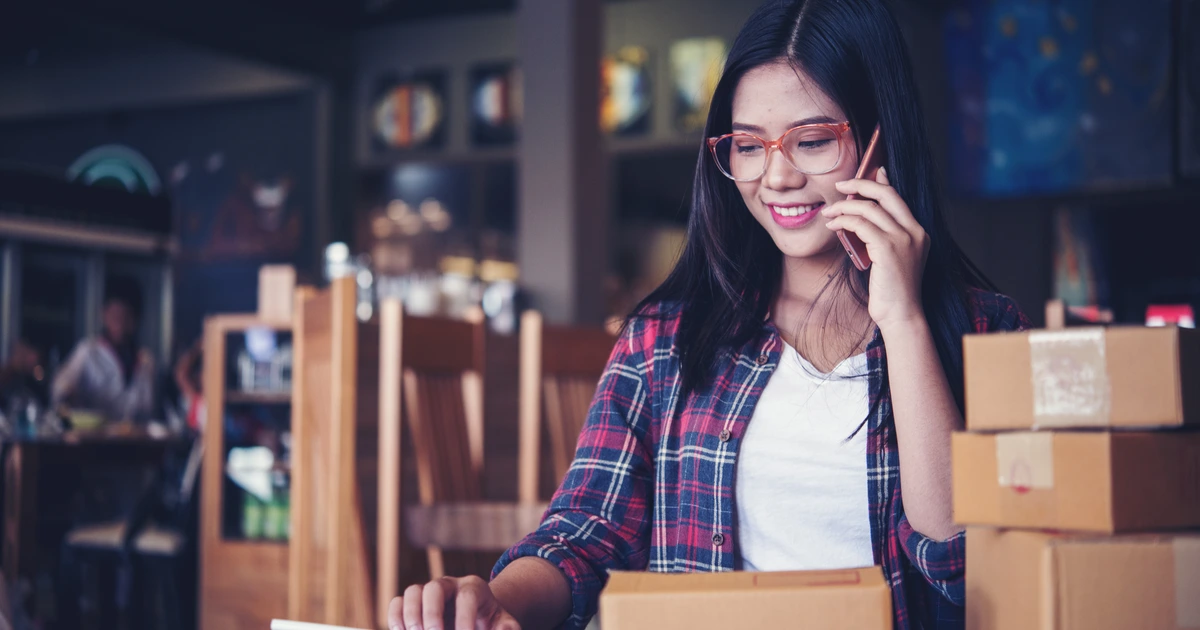 woman on the phone