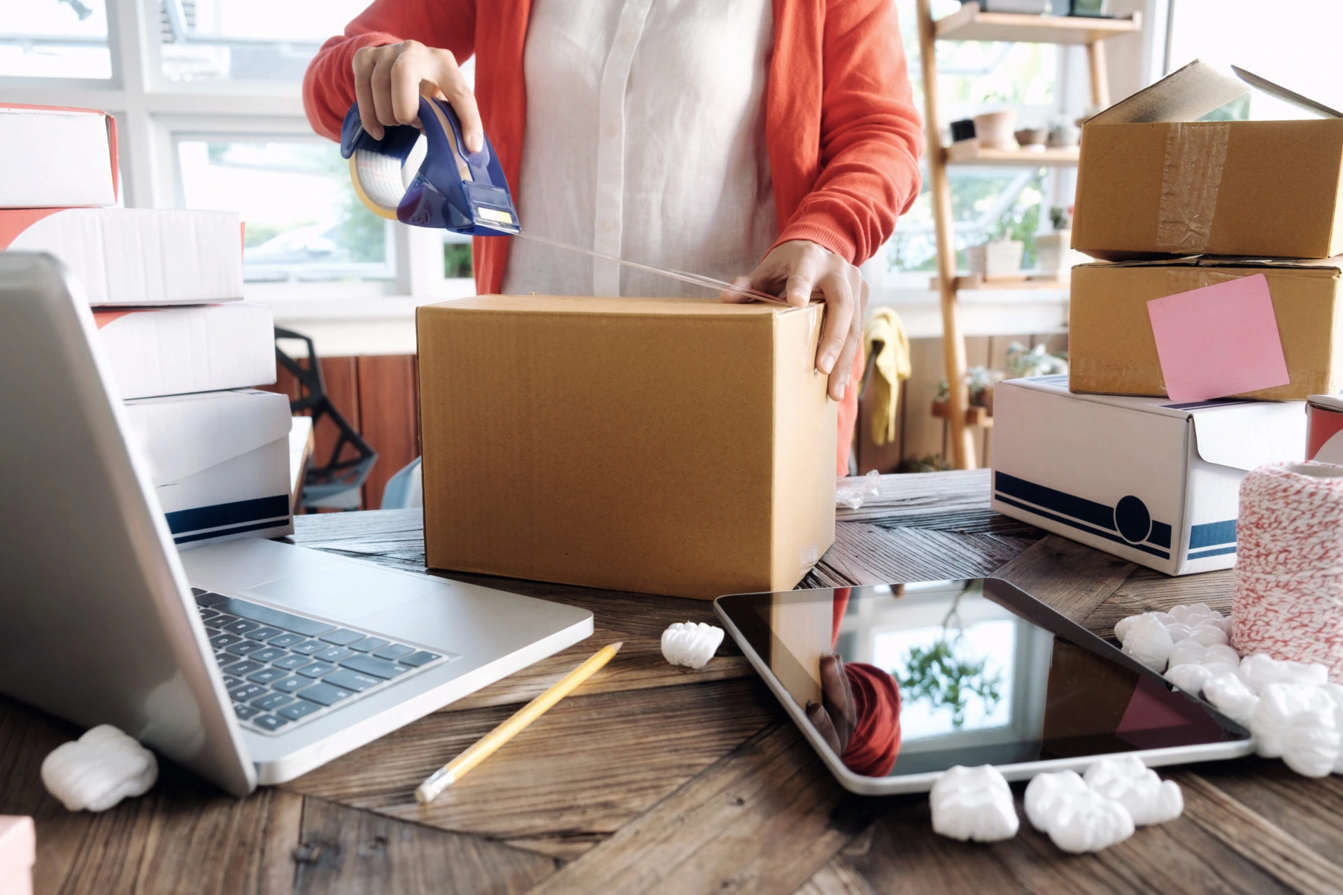 woman packing a back