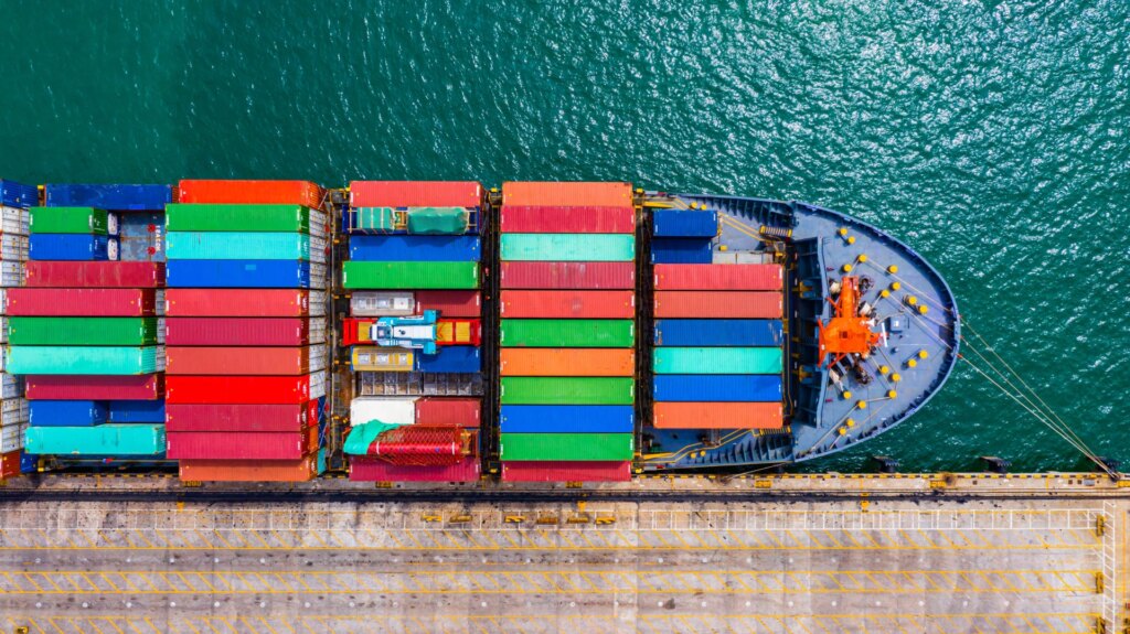 freight ship docked