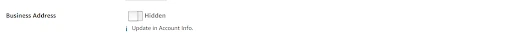amazon seller hide info button