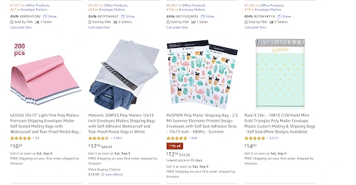 Amazon products from keywords