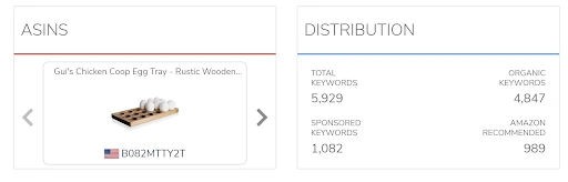 Helium 10 keyword research tool screenshot