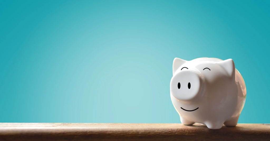 Happy piggy bank to collect your Amazon invoices