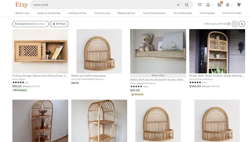 rattan search results on etsy