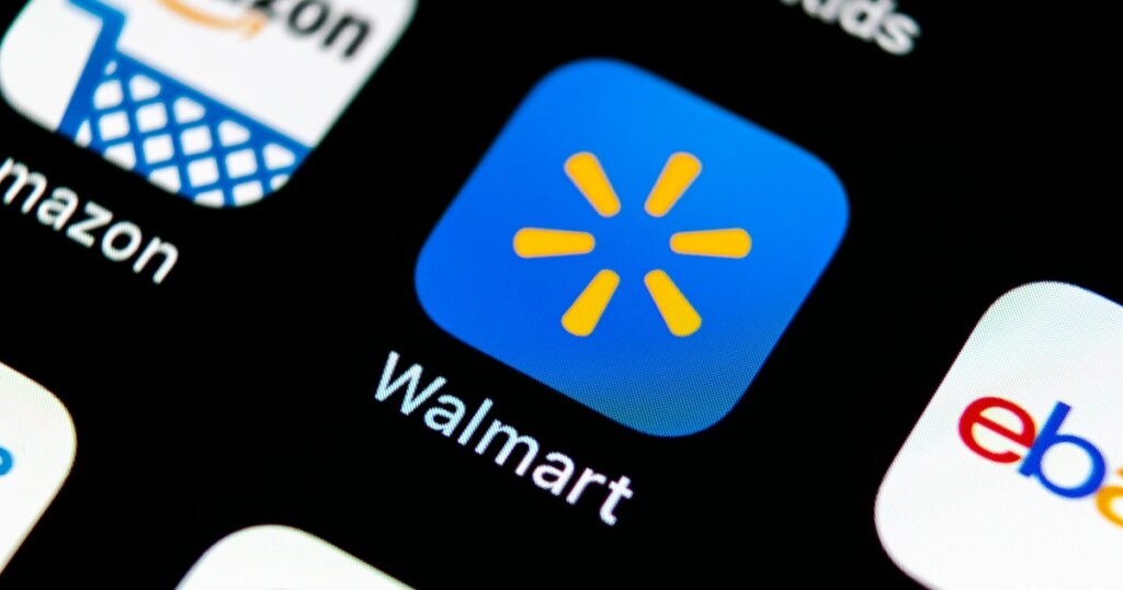 walmart app on a smartphone