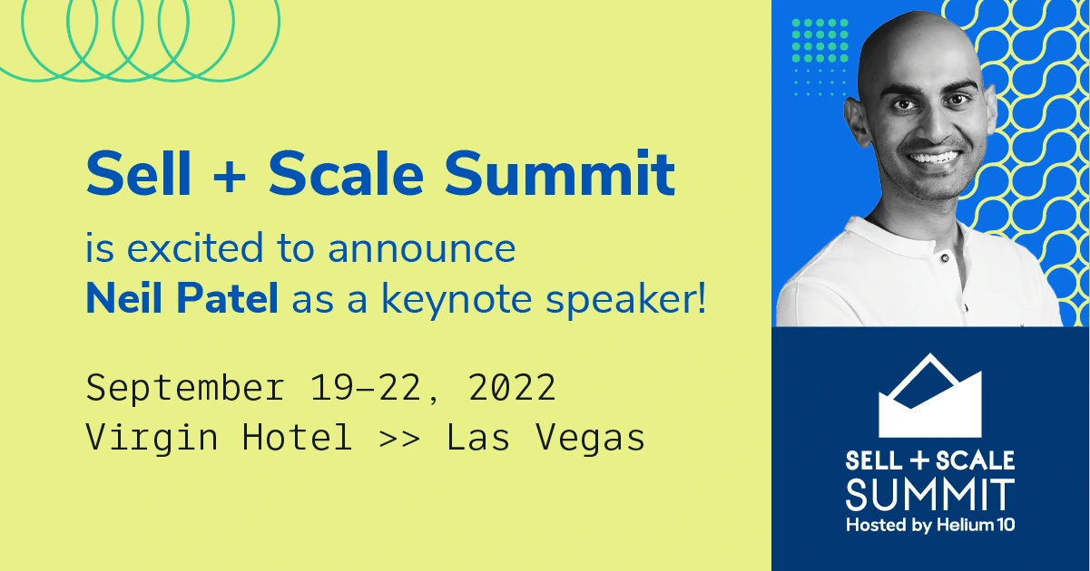 Neil Patel keynote speaker for Sell + Scale Summit