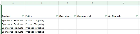 examples of sponsored products and product targets