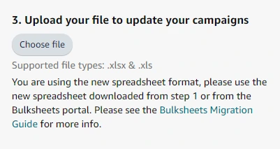 upload your file to update your campaigns