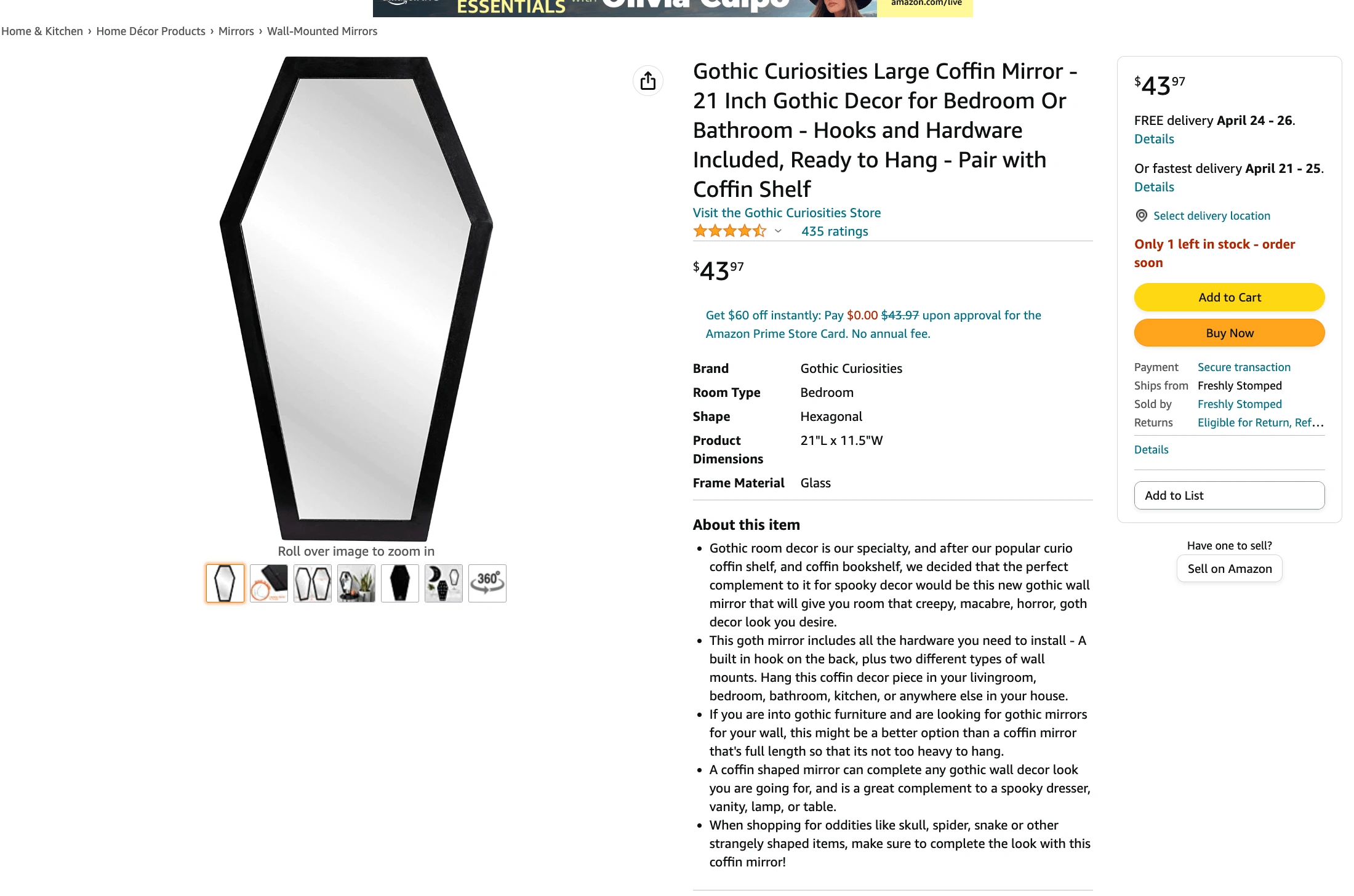 coffin mirror