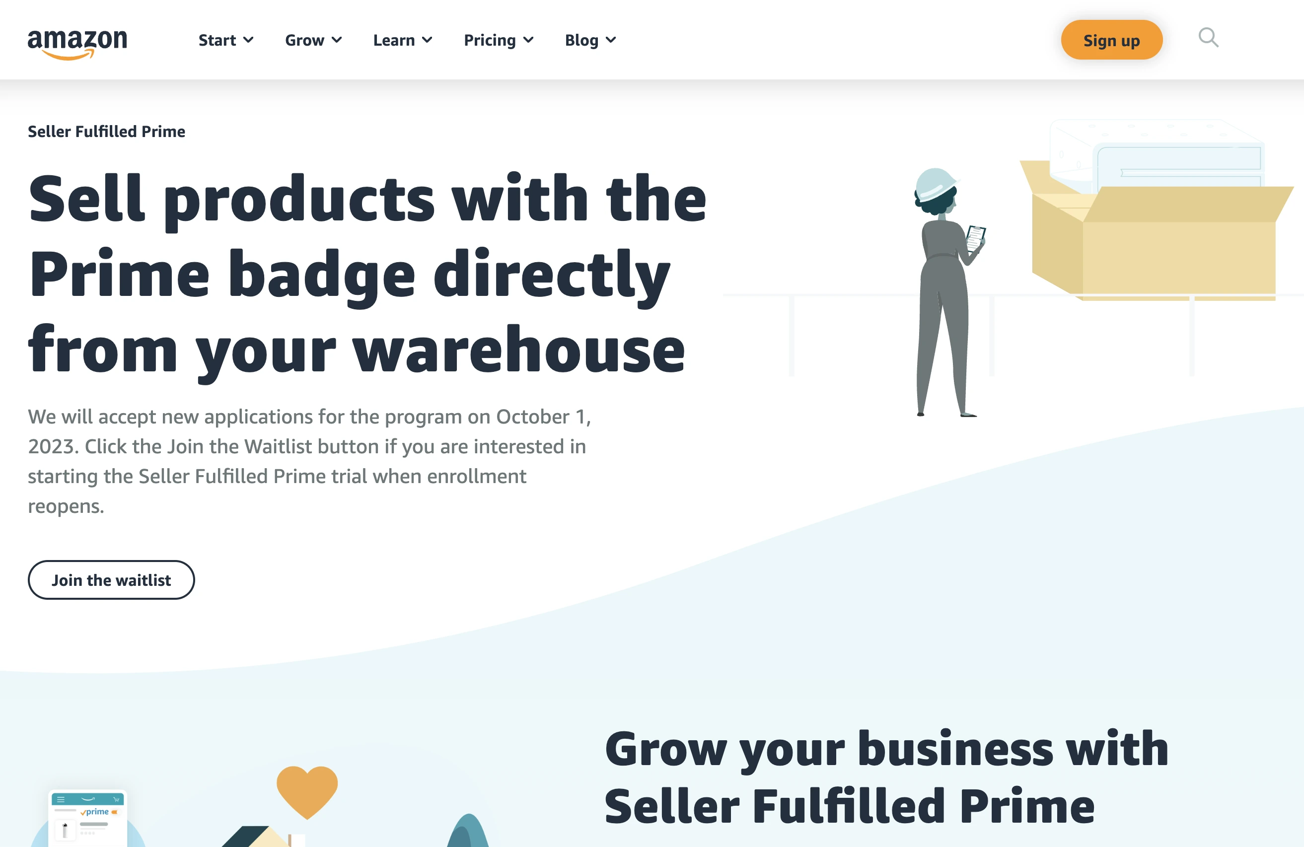 Sell products with the Prime badge directly from your warehouse