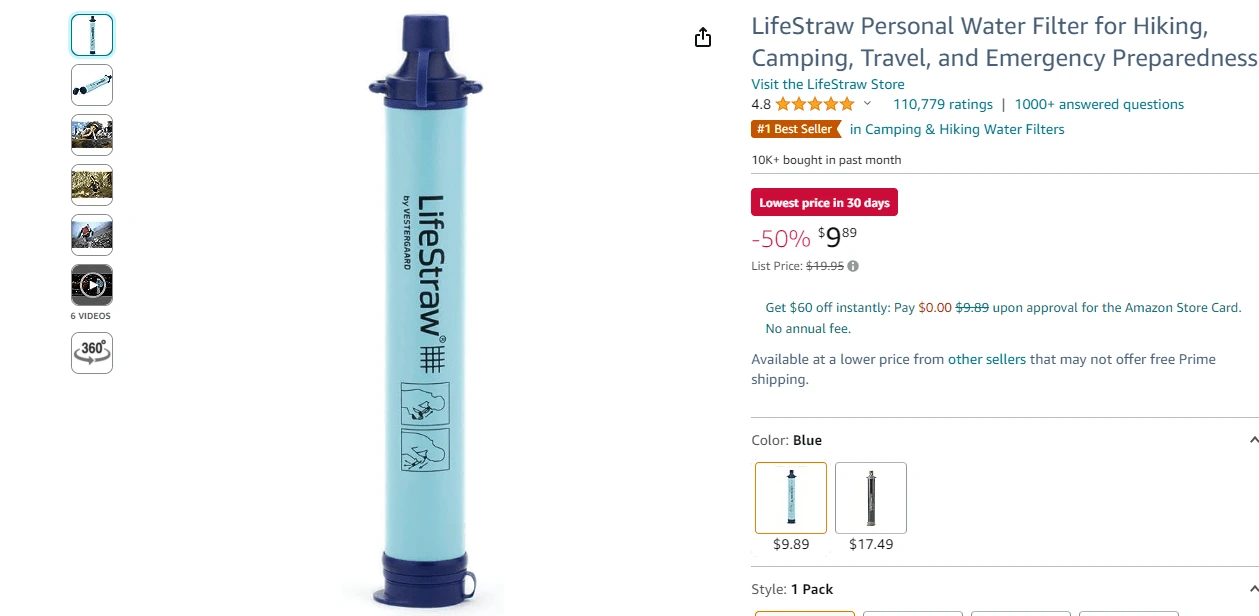 LifeStraw Personal Water Filter