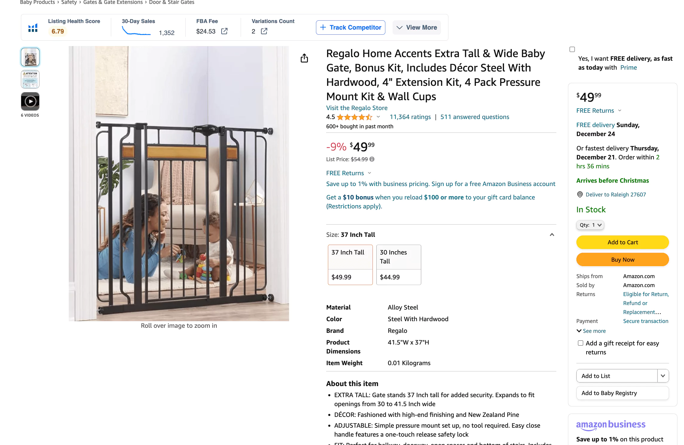 Wide baby gate
