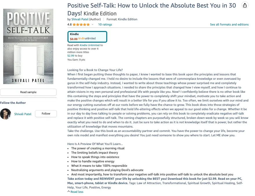 Positive self talk book