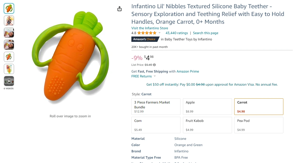 Carrot listing