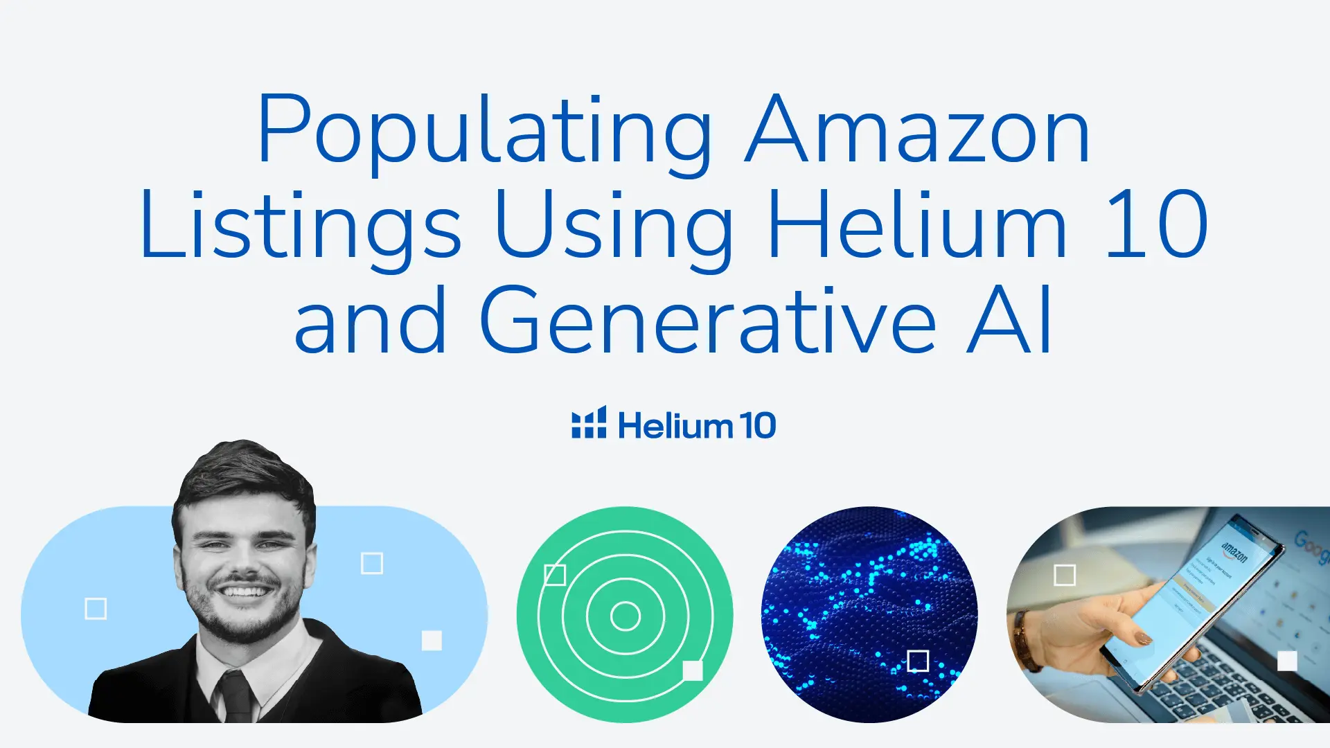 image for the blog populating amazon listings using helium 10 and AI