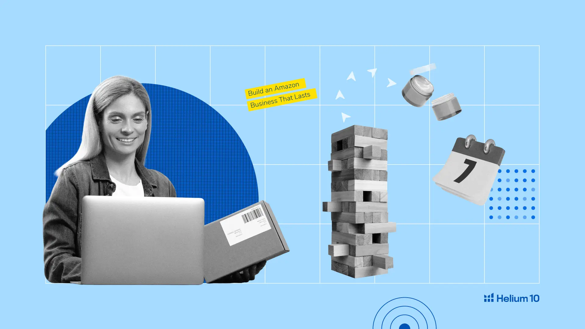 Image of women at laptop with title that says How Smart Sellers Are Building Amazon Businesses That Last